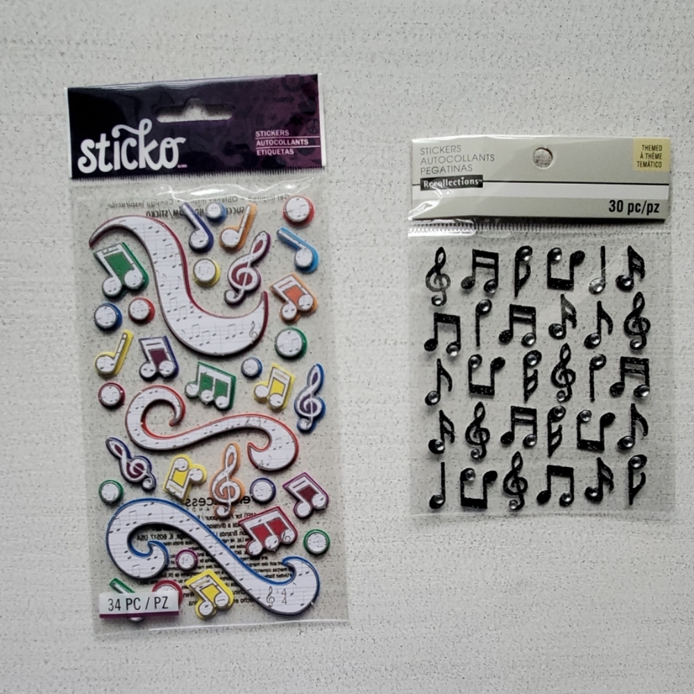 MUSIC  NOTE THEMED STICKERS